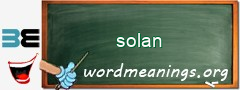 WordMeaning blackboard for solan